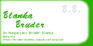 blanka bruder business card